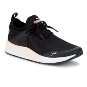 Puma Women's Black and Light Pink Athletic Sneaker